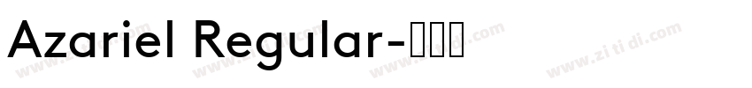 Azariel Regular字体转换